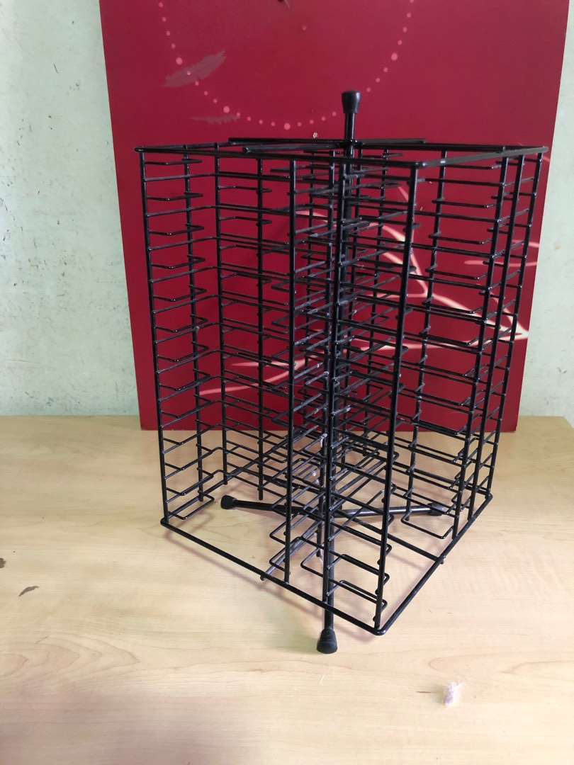 Metal Rotating Cassette Rack., Furniture & Home Living, Home Decor, Other Home Decor on Carousell