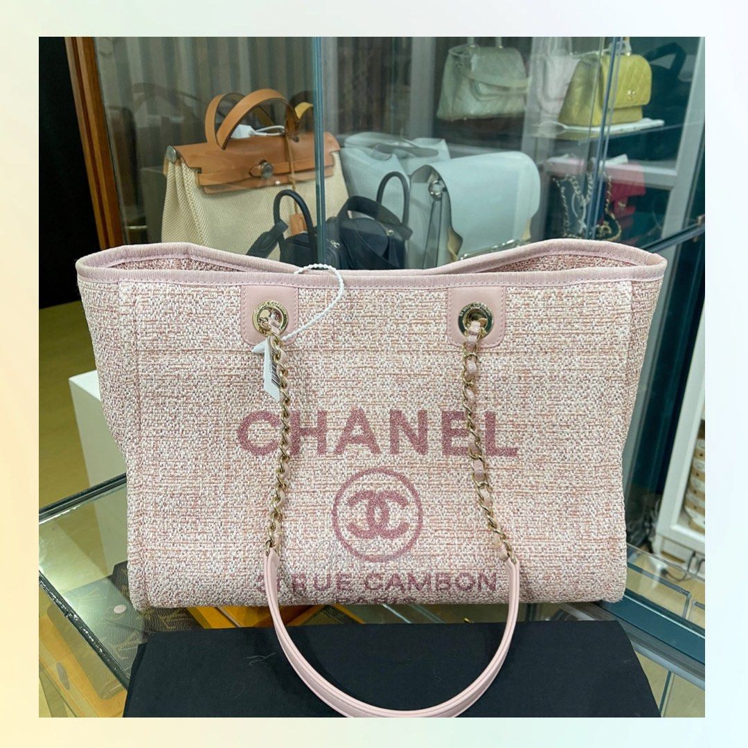Mint condition Chanel Deauville Small Tote Light Pink Series 31