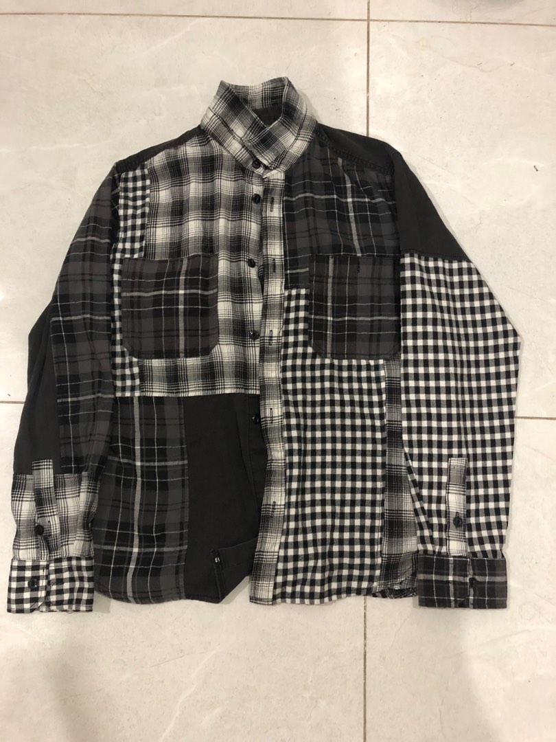 neighborhood/izzue patchwork flannel, Men's Fashion, Coats, Jackets and ...