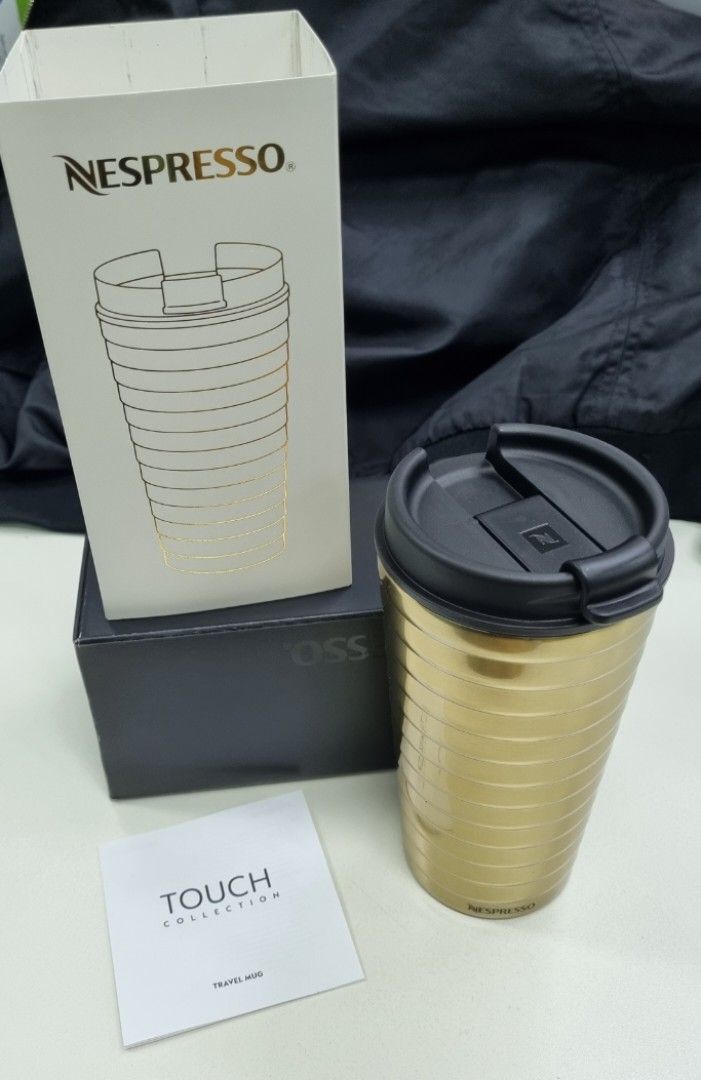 Nespresso Touch Travel Mug (Limited Edition Gold), Furniture & Home