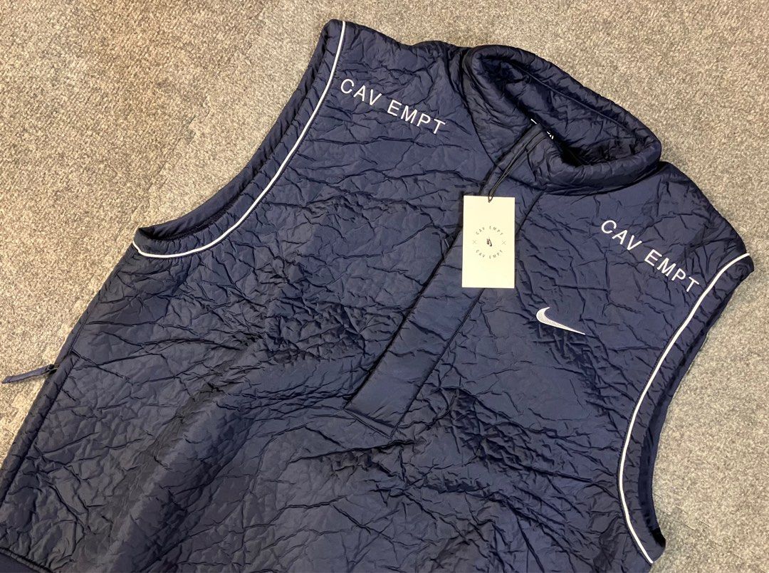 Nike x CAV EMPT CE SK8THNG Nylon Padded Half Zip Vest Jacket 夾綿