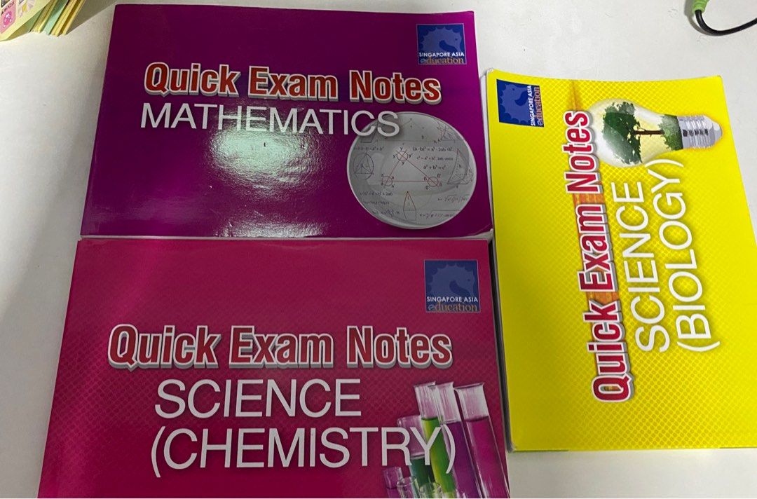 O Level Quick Exam Notes Math, Combined Chem and Bio, Hobbies & Toys ...