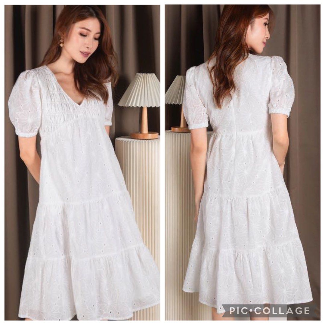 White summer midi dress store