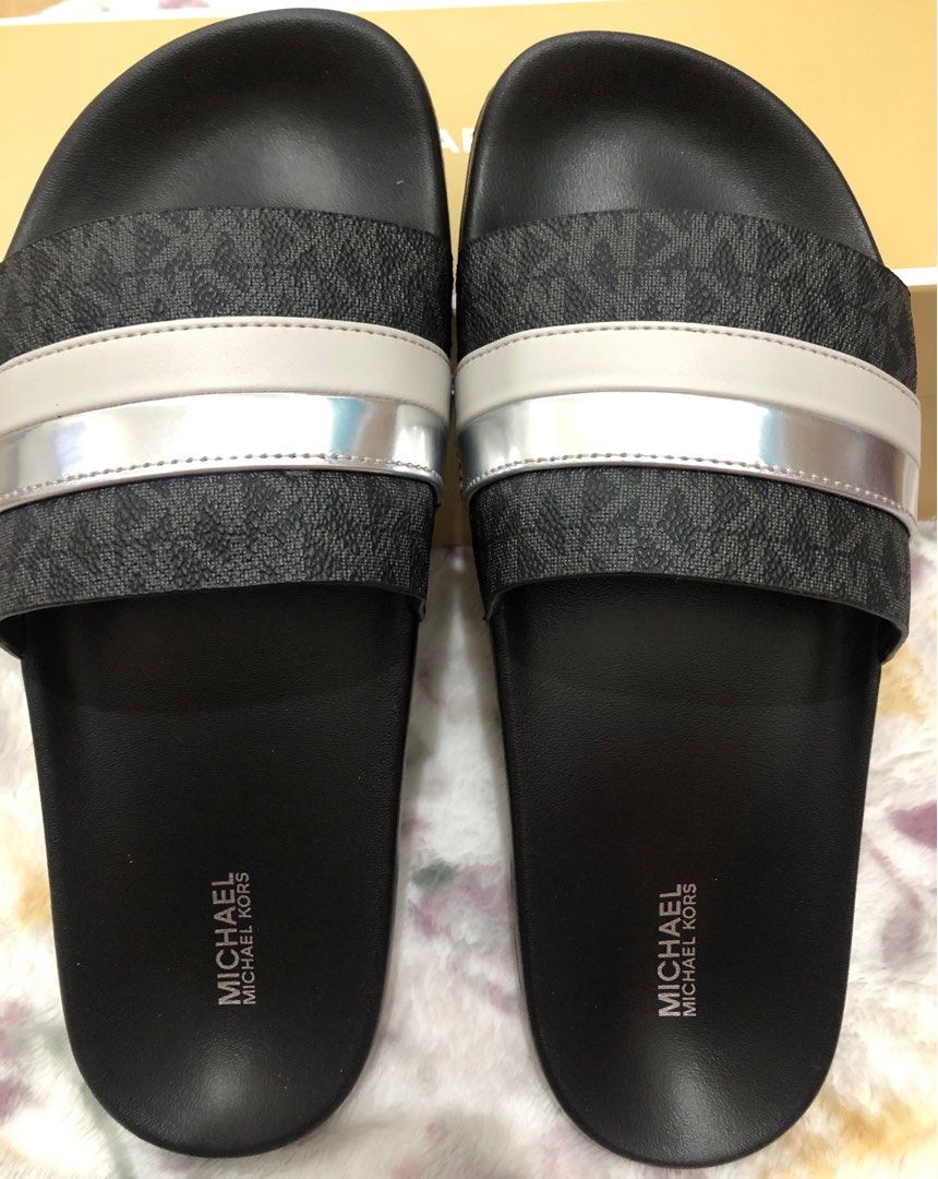 Original Michael Kors Brandy Slide, Women's Fashion, Footwear, Slippers ...