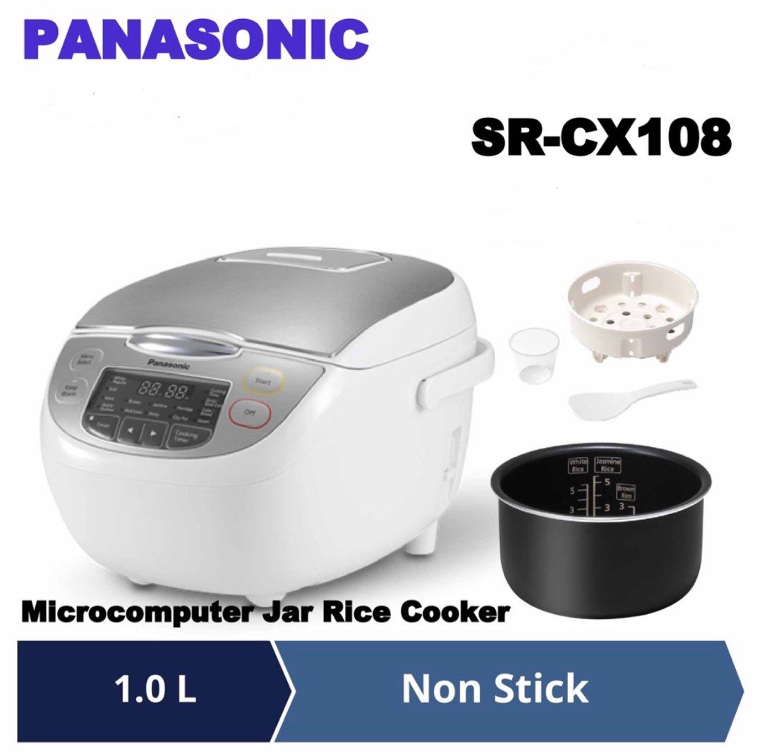 Panasonic SR-CX108 (1.0L) Microcomputer Jar Rice Cooker, TV & Home ...