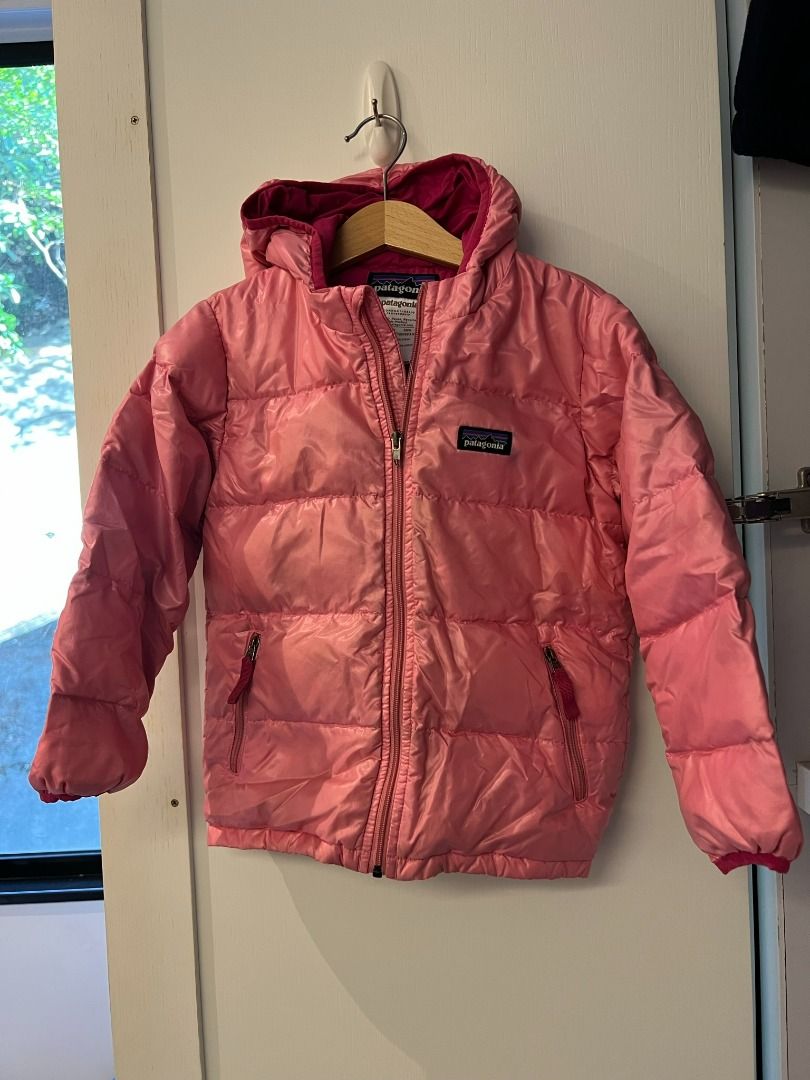 Patagonia Girls Hooded Puffer Jacket Coat Size 4T Pink