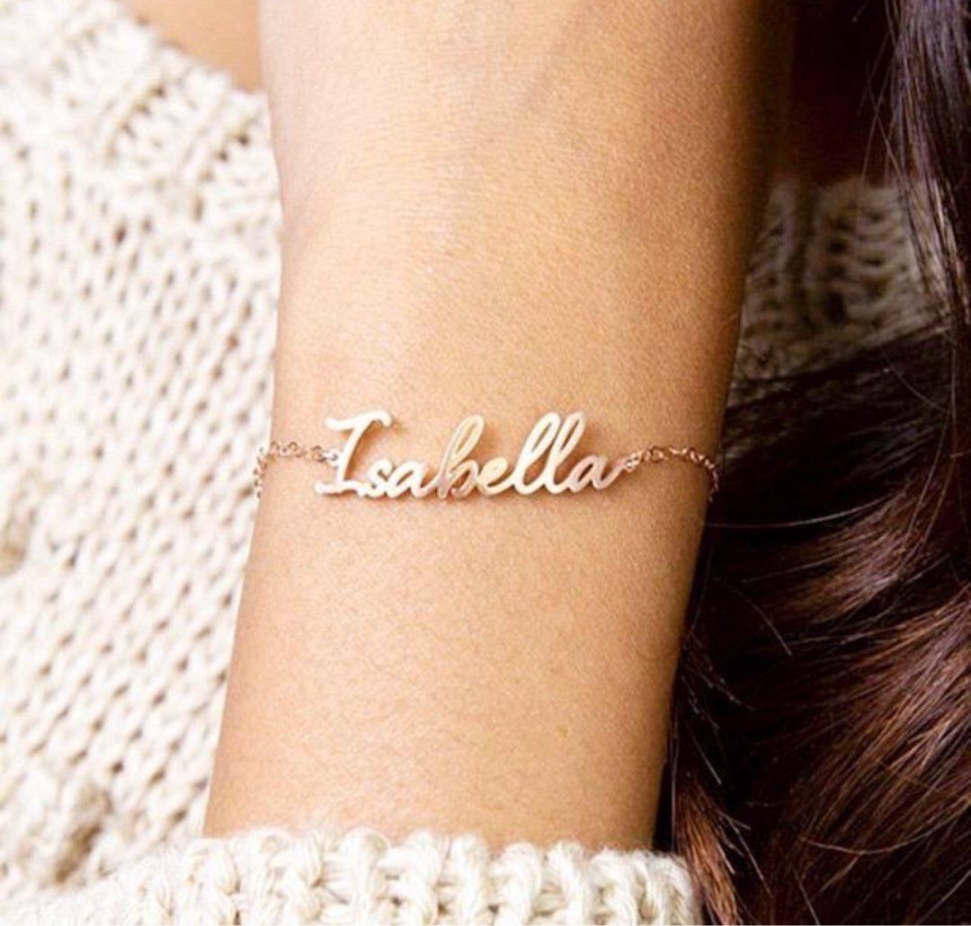 Personalized Customized Bracelet With Your Name Stainless Steel Gold Silver  Rose Gold, Hobbies u0026 Toys, Stationery u0026 Craft, Handmade Craft on Carousell