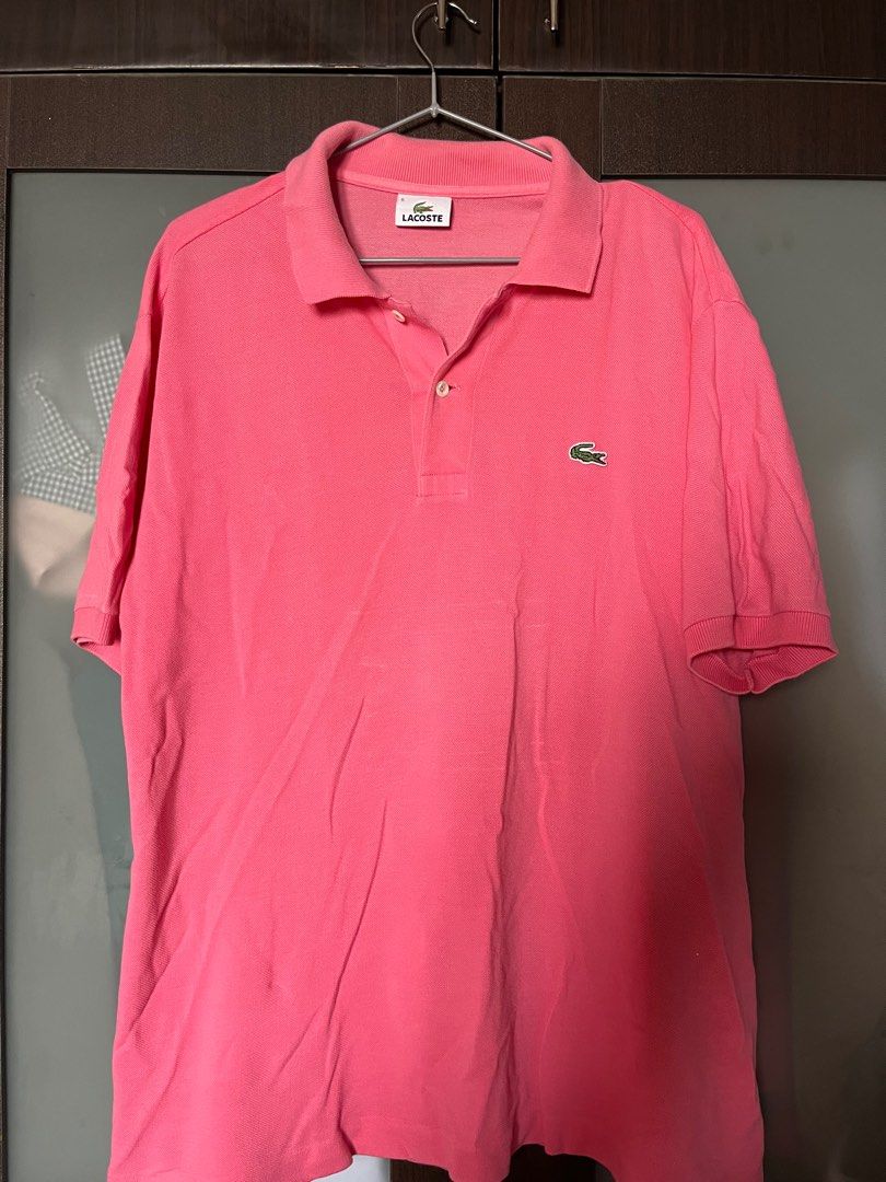 Pink Lacoste Polo Shirt, Men's Fashion, Tops & Sets, Tshirts & Polo