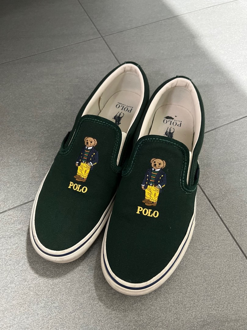 Polo Ralph Lauren Green Bear Slip ons Men s Fashion Footwear