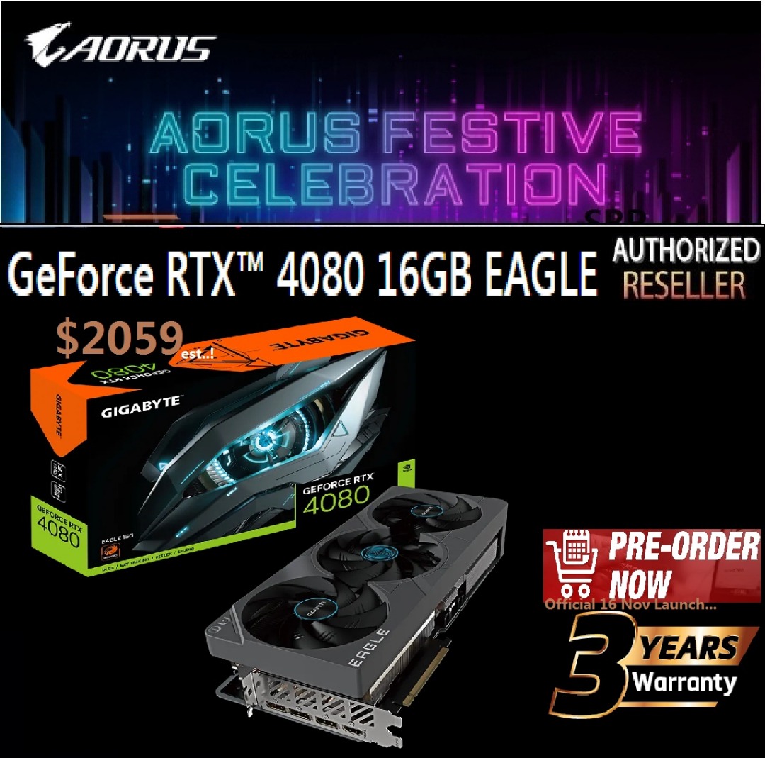 [BACK_ORDER]GIGABYTE GeForce RTX™ 4080 16GB EAGLE_OC(3y), "[Finally ...