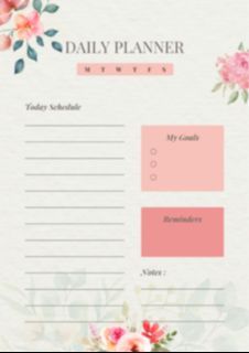 Productivity daily planner