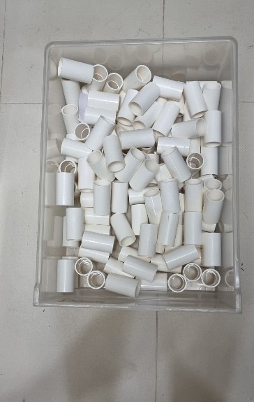 PVC pipe connectors 101 pieces length 52mm external diameter 29mm ...
