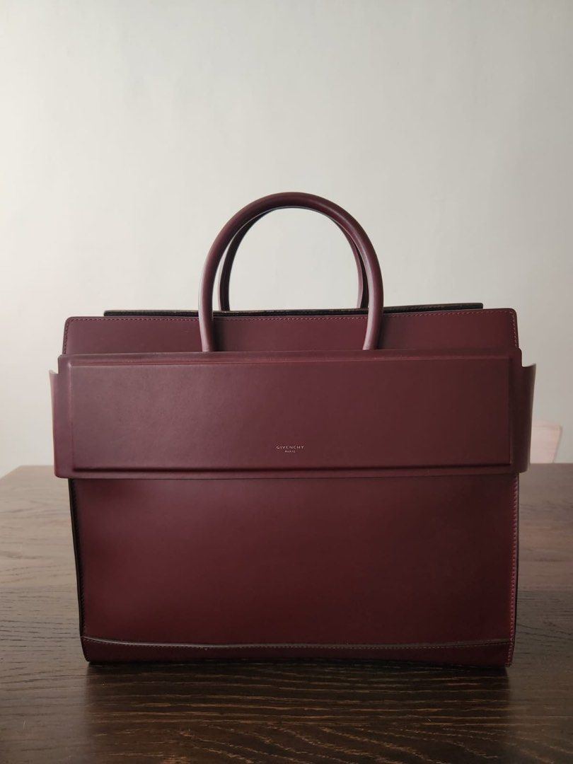 Rare Givenchy Horizon Oxblood Formal Work Bag SHW Luxury Bags