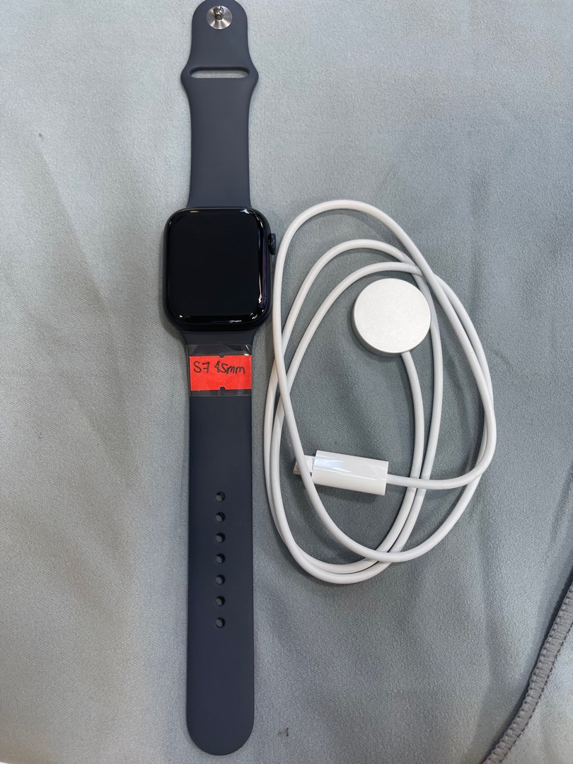 Secondhand apple watch series 7 45MM SPACE GREY, Luxury, Watches on
