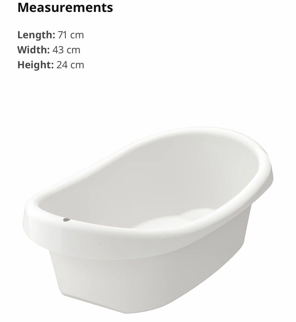 Selling spared IKEA baby bath tub(free changing mat), Babies & Kids