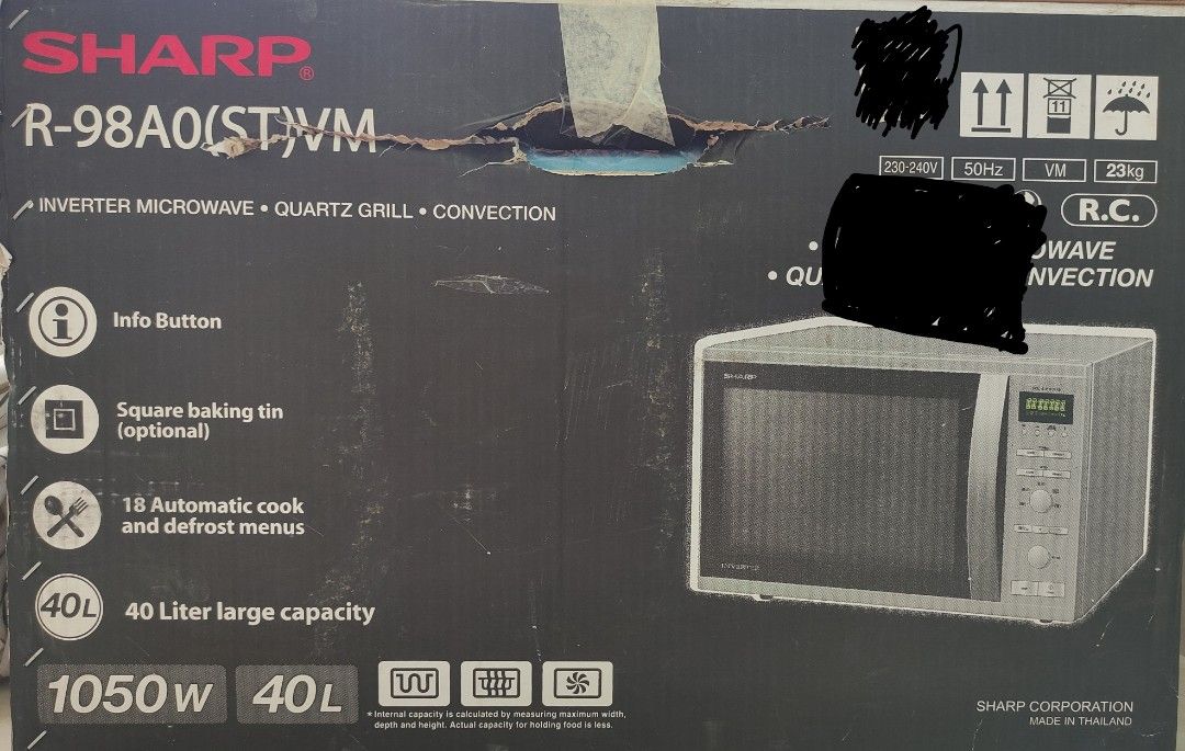 SHARP Inverter Microwave ( R98A0) CAN NEGO, TV & Home Appliances, Kitchen Appliances, Ovens