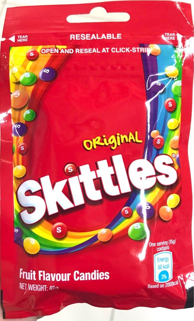 Skittles Original Fruit Flavor Candies 45g Food Drinks Packaged