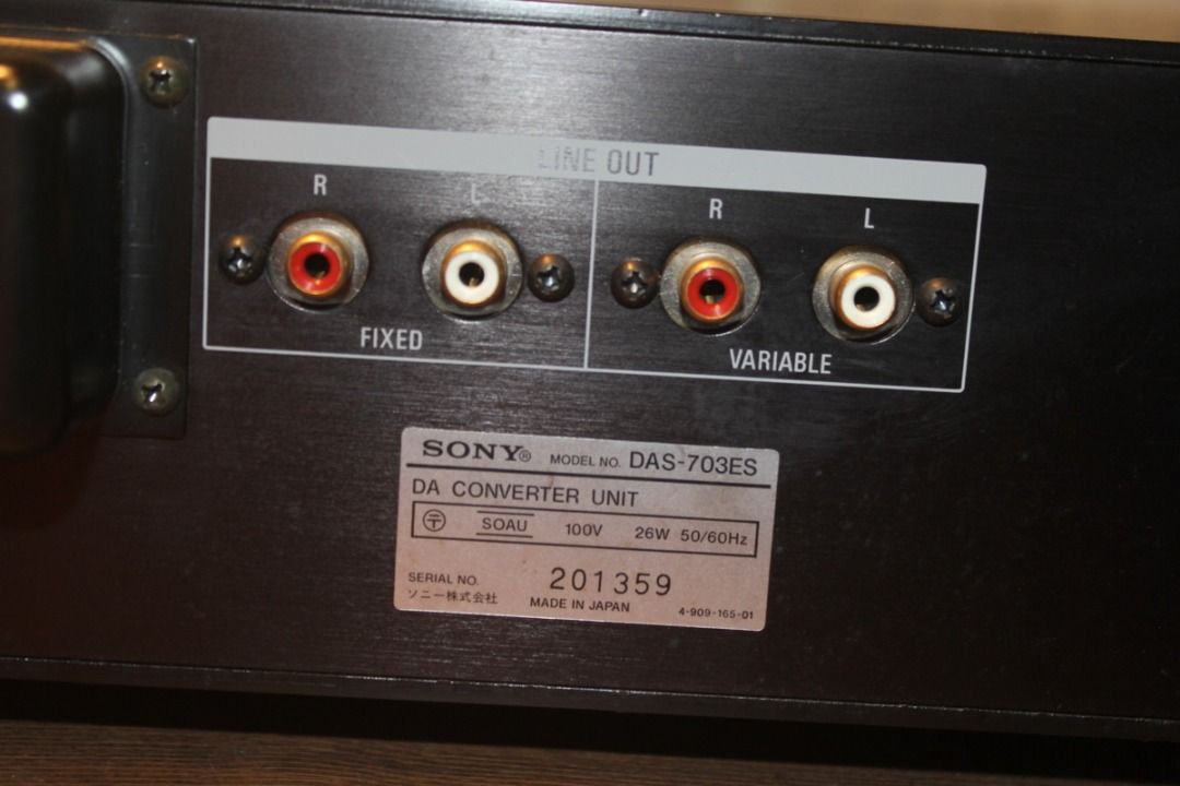 SONY索尼DAS-703ES DA轉換器, 音響器材, Soundbar、揚聲器、藍牙喇叭 