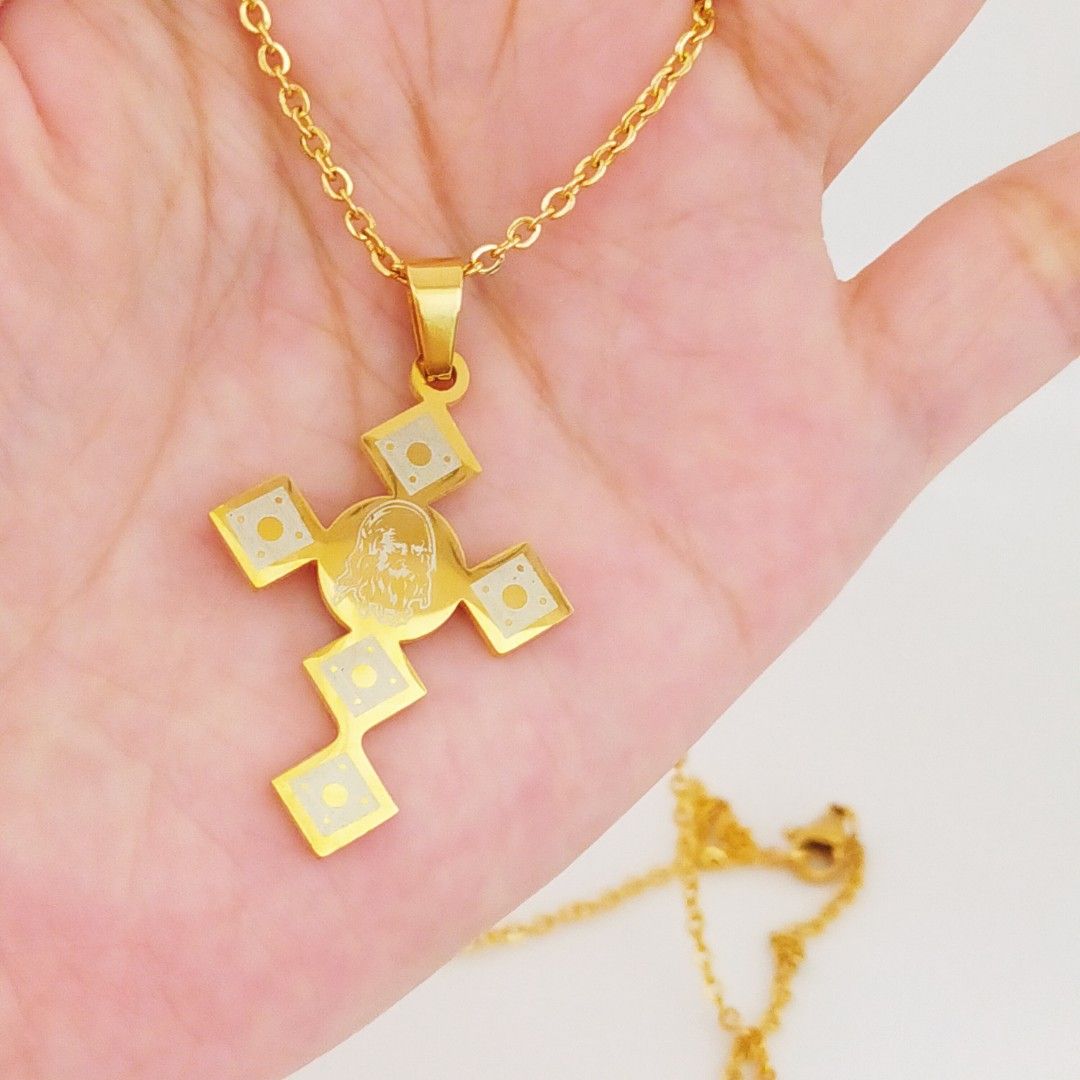 STAINLESS STEEL CROSS NECKLACE NON TARNISH, Women's Fashion, Jewelry