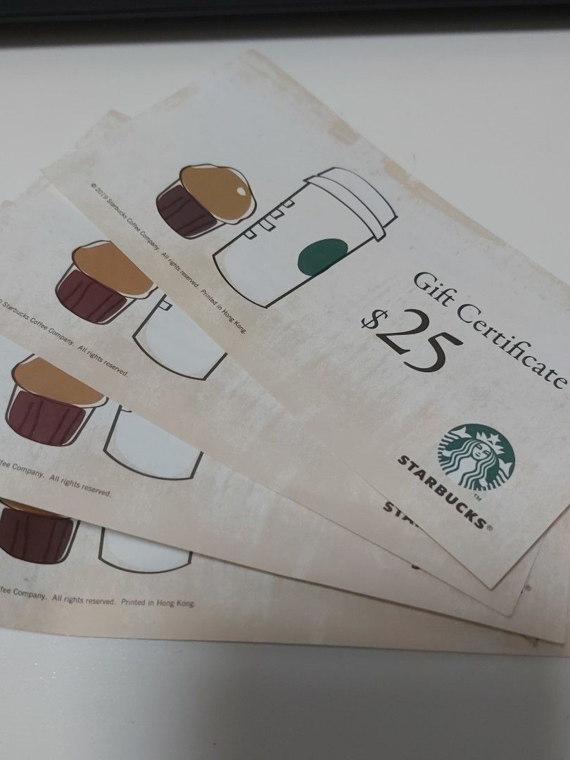 Starbucks Gift Certificate, 門票＆禮券, 兌換券 Carousell