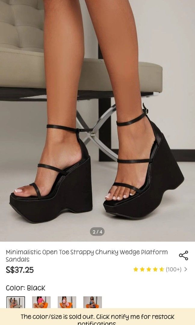 Strap sandal wedge platforms
