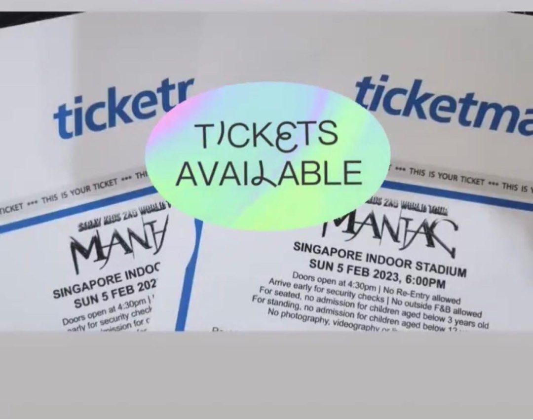 Stray Kids Singapore Tickets, Tickets & Vouchers, Event Tickets on