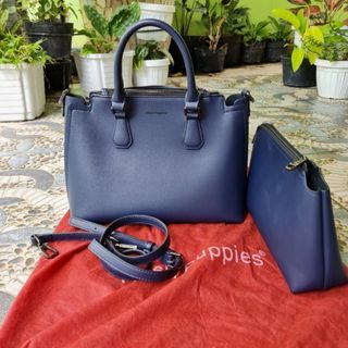 Tas Kerja Hush Puppies Satchel Medium Navy