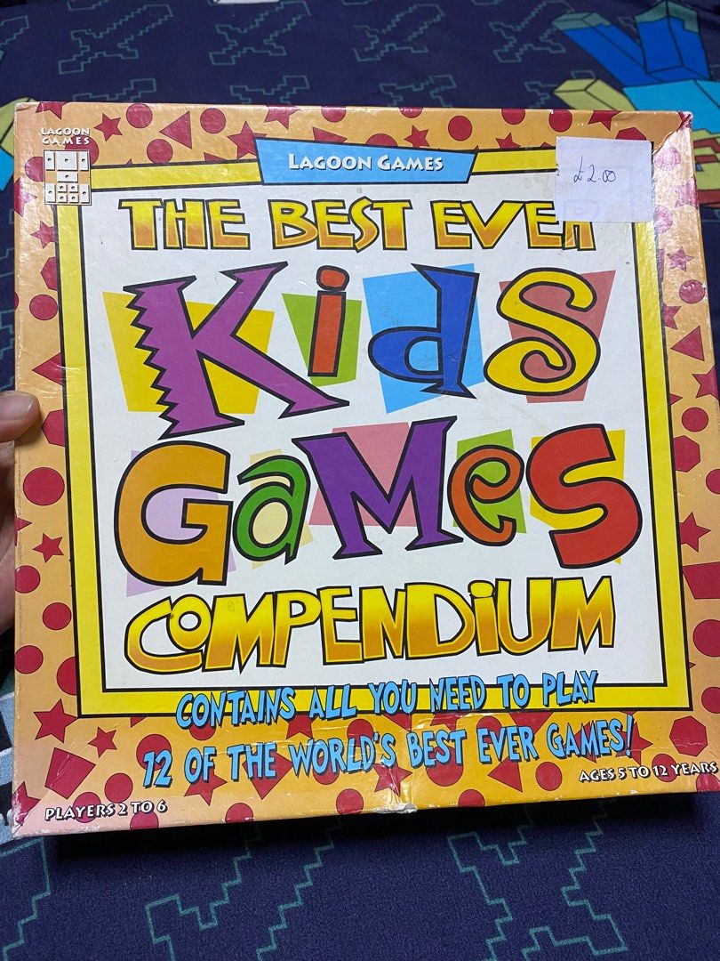 THE BEST EVER KIDS GAME (Category: Board Games & Puzzles) located in Cainta. Submitted by jnr_eshop (Listing ID 1195797097, Image 1). Description: THE BEST EVER KIDS GAME A collection of 12 games Preloved from UK Brand: Lagoon games Age 5-12 yr. old See box for the games Incomplete but can still be played 5 game boards 10 games 1 missing board Game pieces 27 x 27 x 7 cm P199.