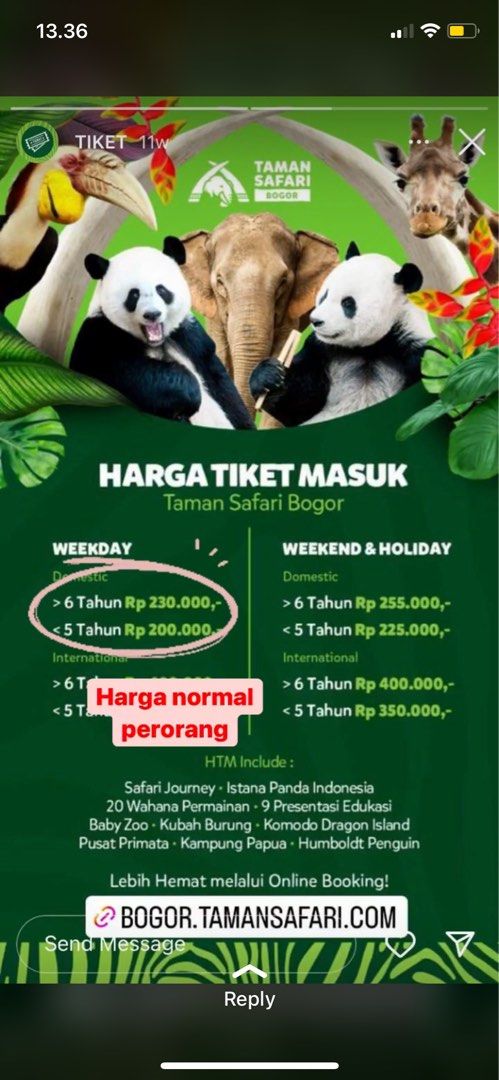 Tiket Taman Safari Bogor Tiket Voucher Objek Wisata Di Carousell