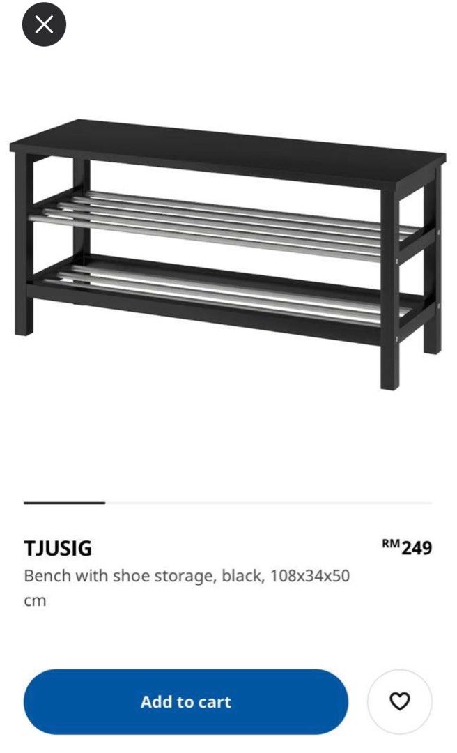 Tjusig shop shoe bench