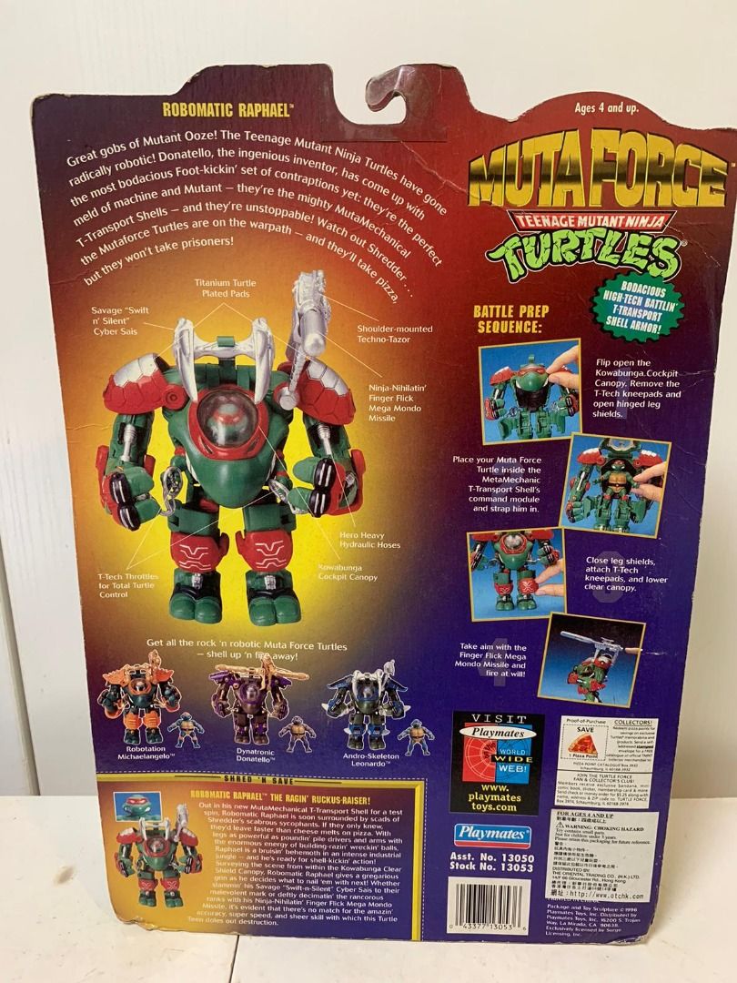 TMNT MUTA FORCE Robomatic Raphael 10 YEAR ANNIVERSARY, 興趣及遊戲, 玩具 & 遊戲類 ...