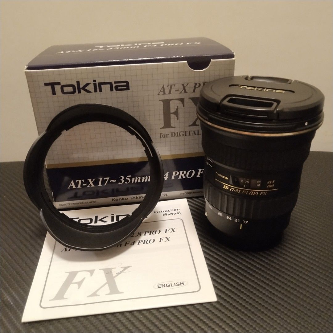 Tokina AT-X 17-35mm F4 PRO FX, 攝影器材, 鏡頭及裝備- Carousell