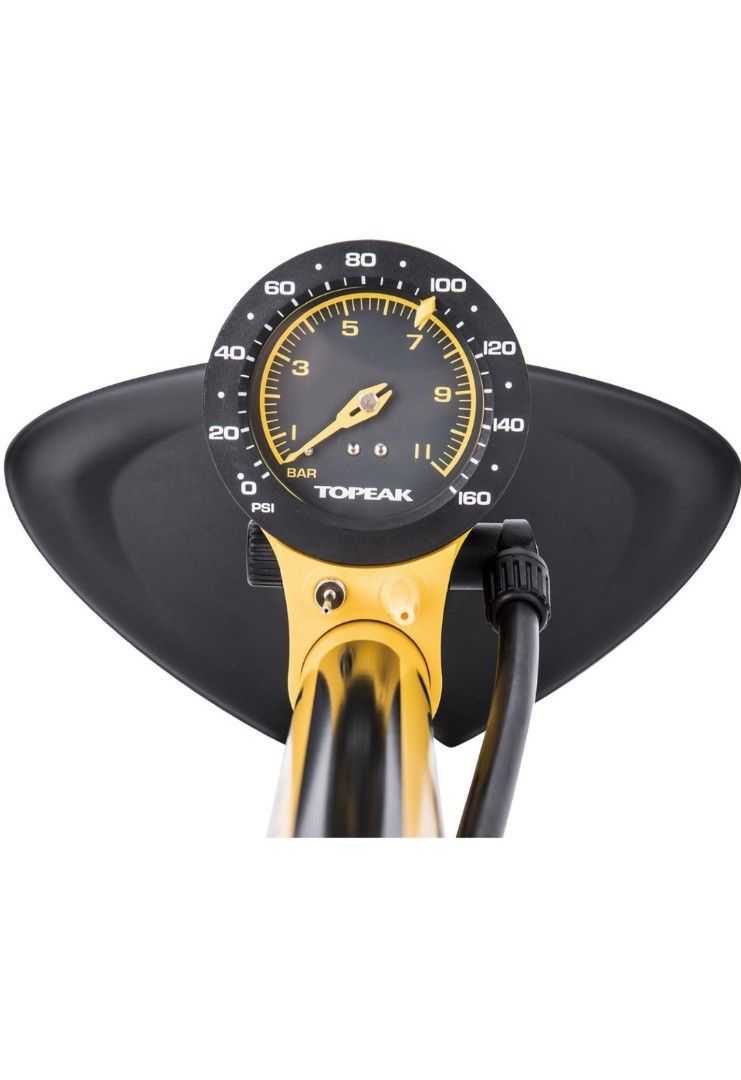 Topeak Joe Blow Ace – Pompa A Terra Per Bici – 260 Psi – Testa Smart Per Valvole Presta/Schrader – Argento