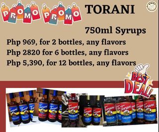 Torani Syrups 750ml