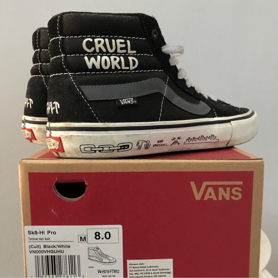 Vans Sk8 Hi x Cult Pro Fesyen Pria Sepatu Sneakers di Carousell