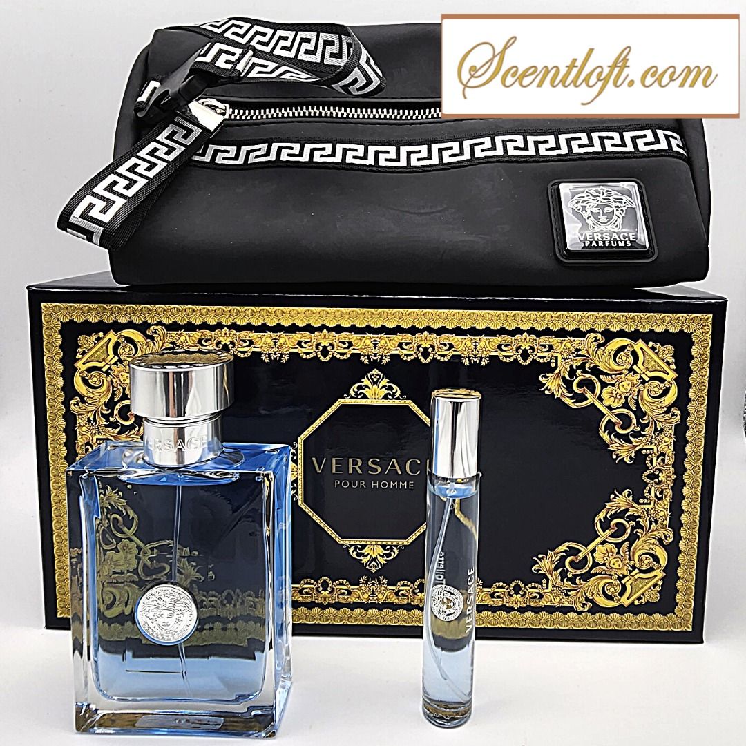 VERSACE Pour Homme 3piece Gift Set, with/without cabin bag (Free