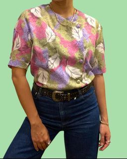 Vintage thrift kemeja blouse shirt