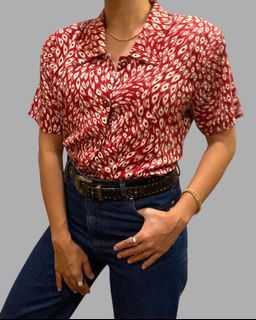 Vintage thrift kemeja shirt blouse