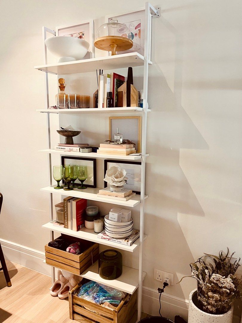Wall mounted stairway wall shelves cb2 inspired, Furniture & Home