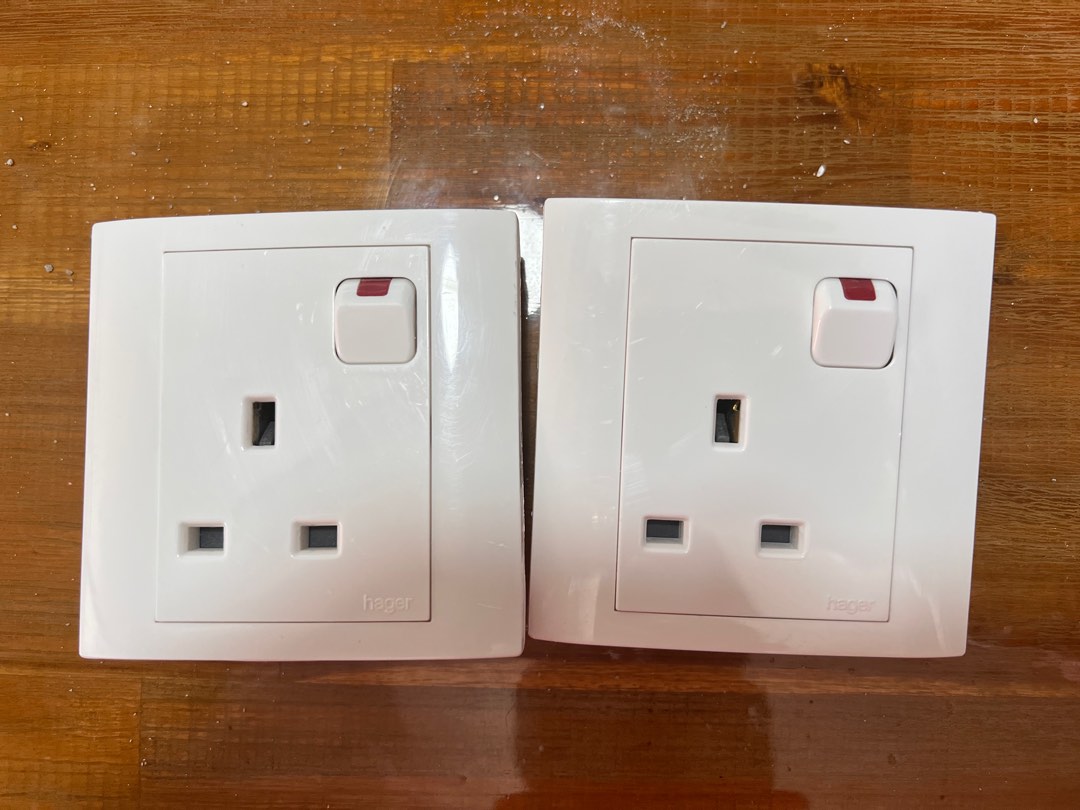 Wall socket with switch, TV & Home Appliances, Electrical, Adaptors