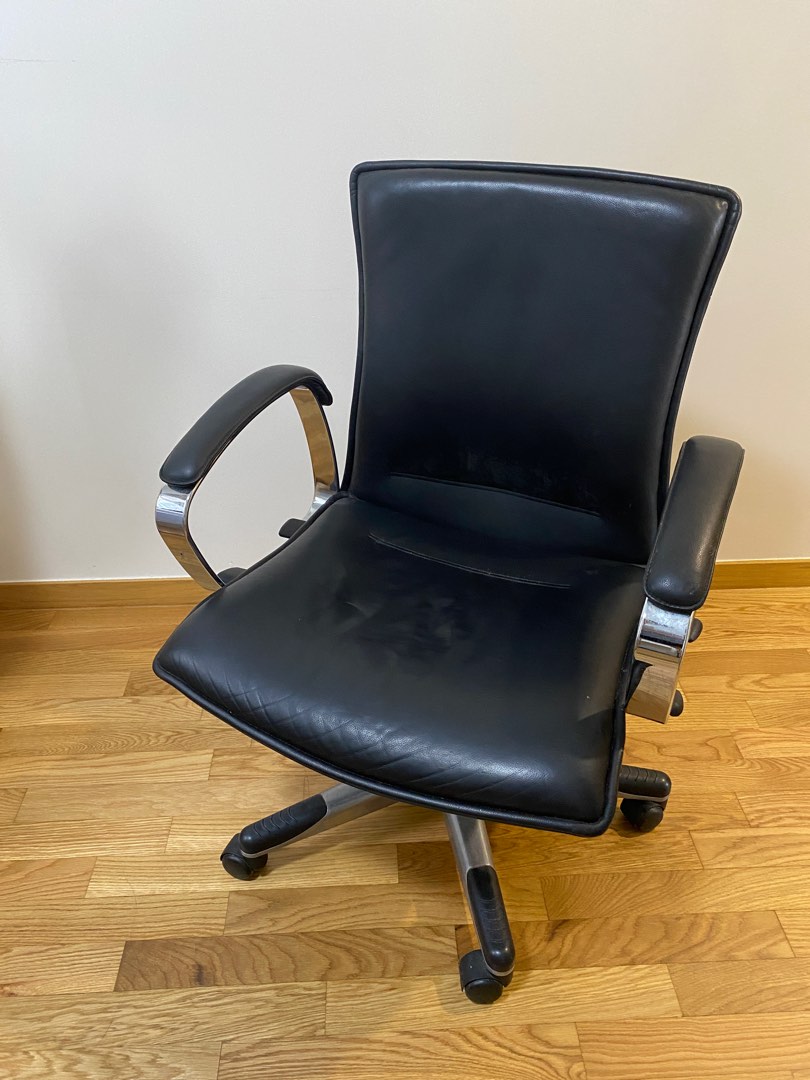 Well used leather Office Chair, Furniture & Home Living, Furniture