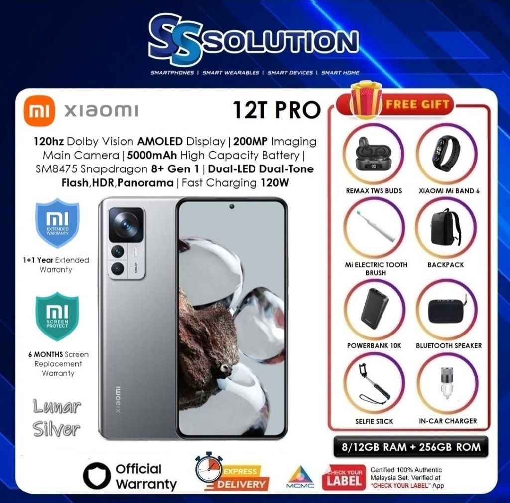 Xiaomi 11T Pro 5G (12GB RAM+256GB ROM, 8GB RAM+256GB ROM) Smartphone -  Warranty by Xiaomi Malaysia