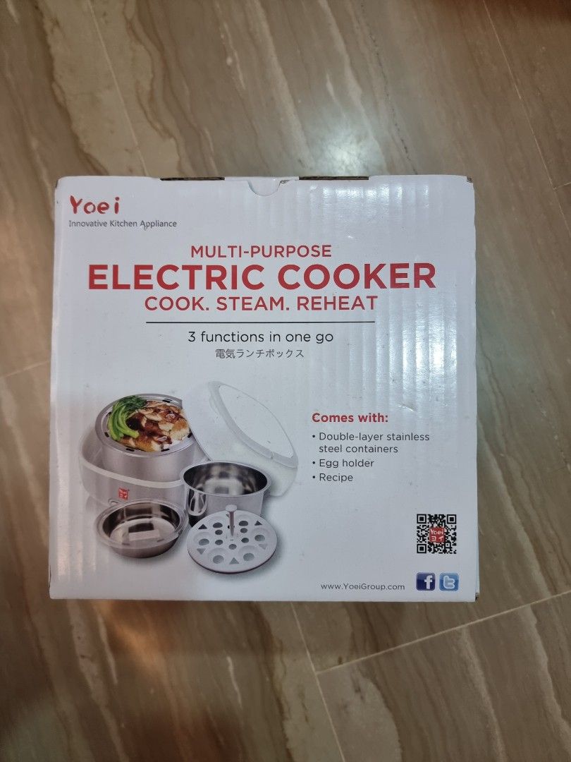 Yoei multi purpose electric cooker 3in1, TV & Home Appliances, Kitchen Appliances, Cookers on