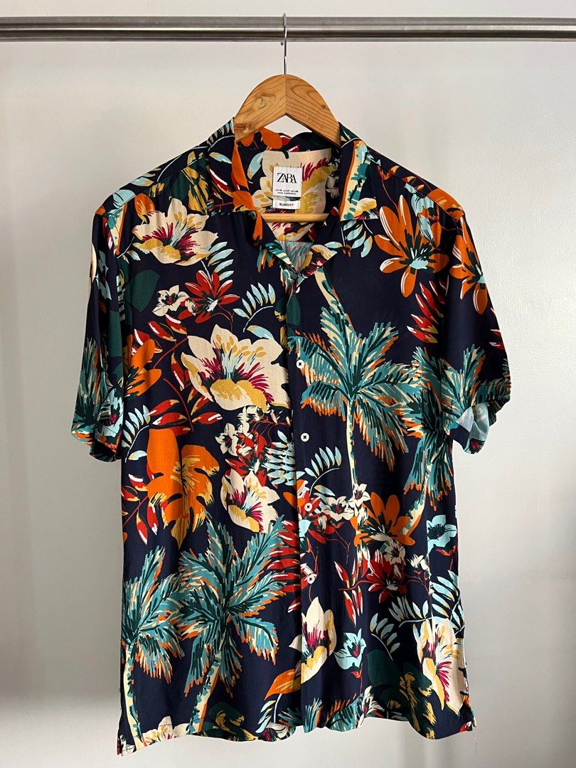 Zara mens floral print shirt clearance