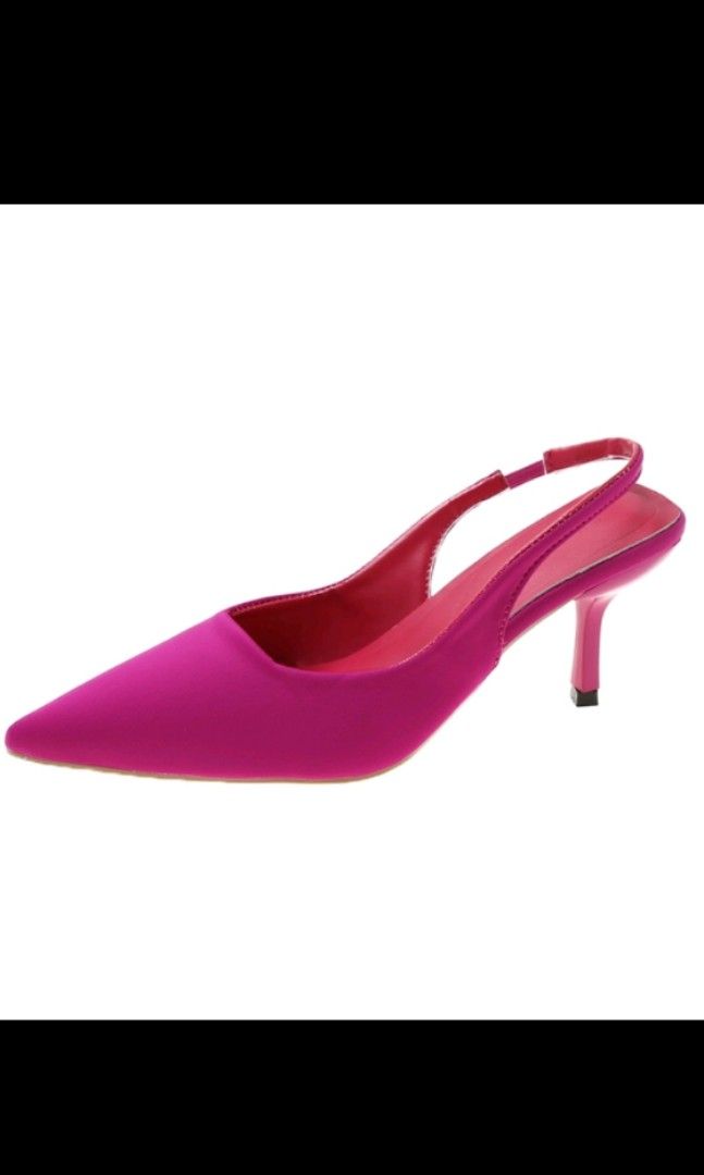Fuschia pink outlet kitten heel shoes