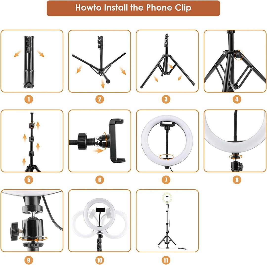 2021) Zuukoo LED Ring Light Tripod with Remote Control, 10 Inch Selfie ...