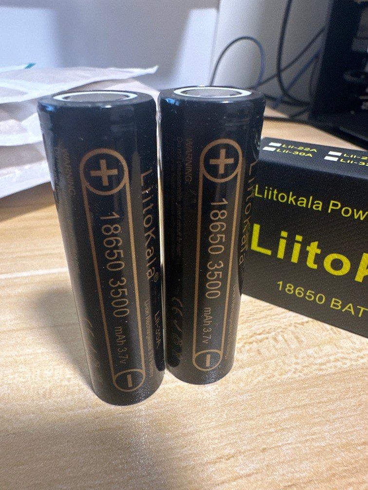 Liitokala 18650 rechargeable battery - 3500mah, Photography ...