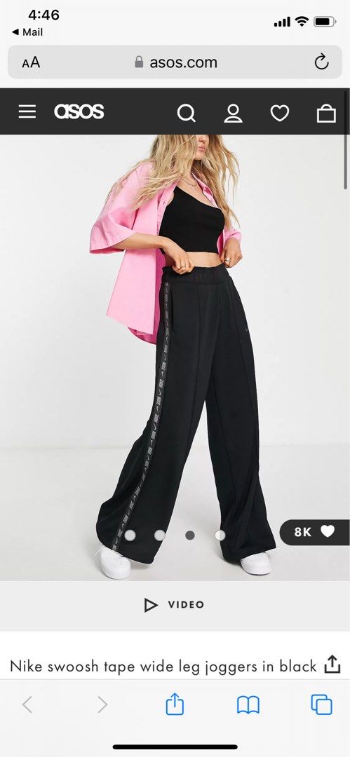 Nike swoosh joggers on sale asos