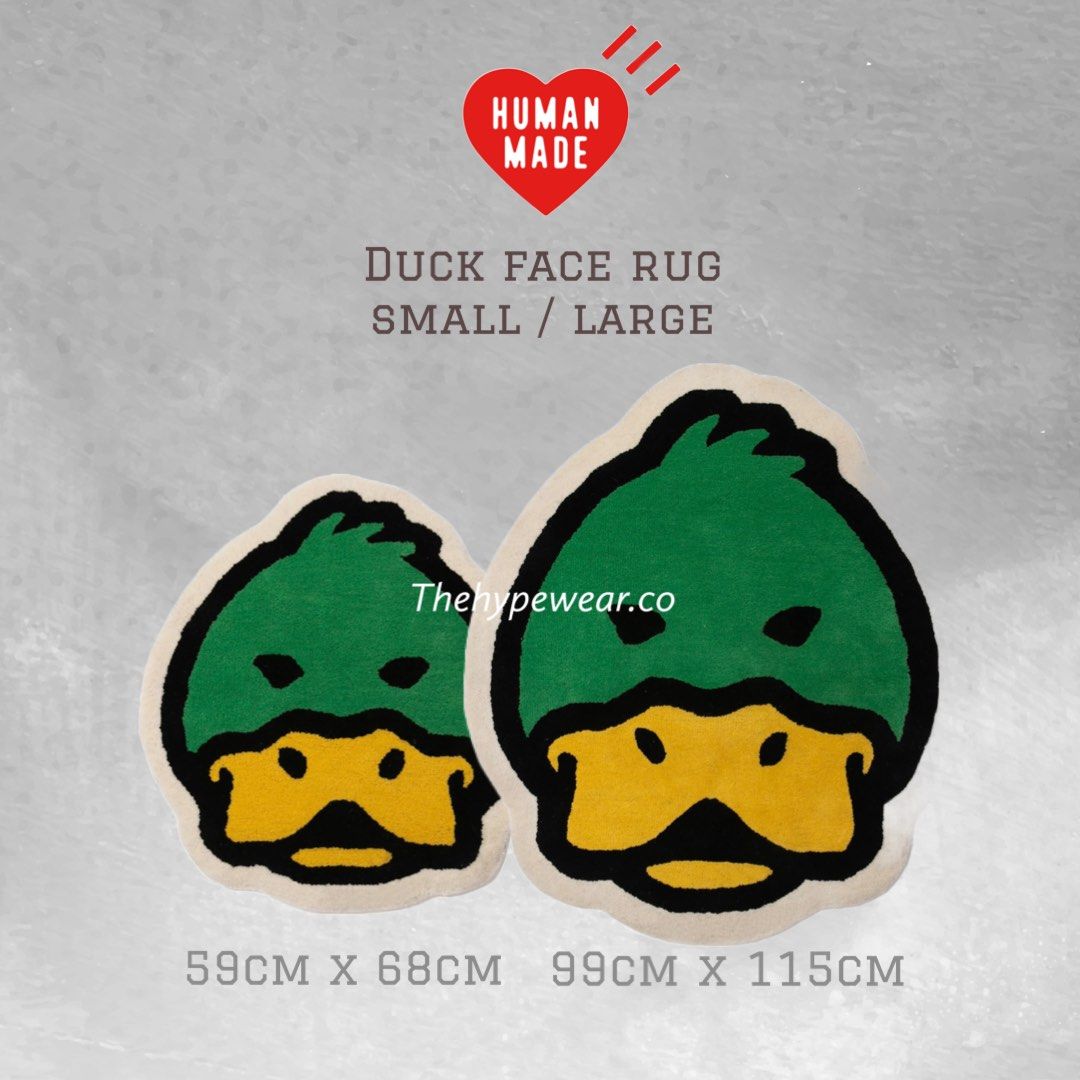 HUMAN MADE DUCK FACE RUG SMALL "Green"