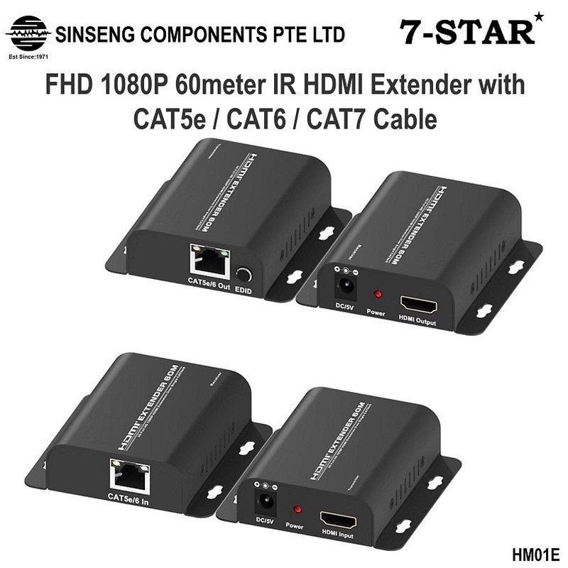 EXTENDER HDMI 4K - 120M - câble HDMI par un câble CAT5e/CAT6 W-D-LINK